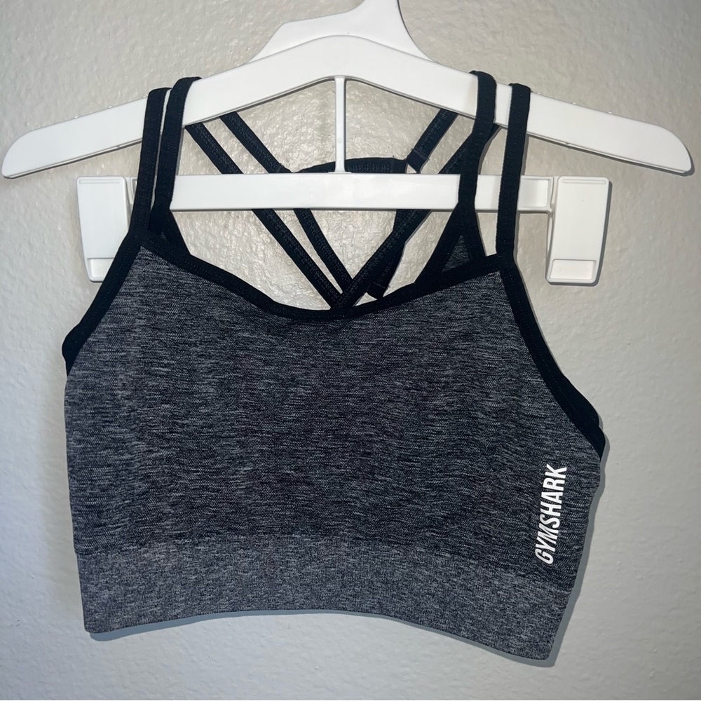 Gymshark Adapt Marl Seamless Sports Bra - Black Medium